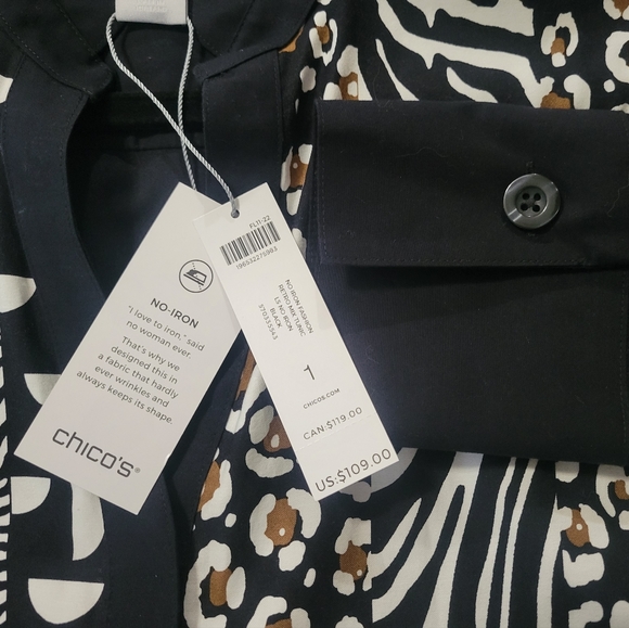 Chico's Travelers long sleeve tunic - Picture 4 of 5